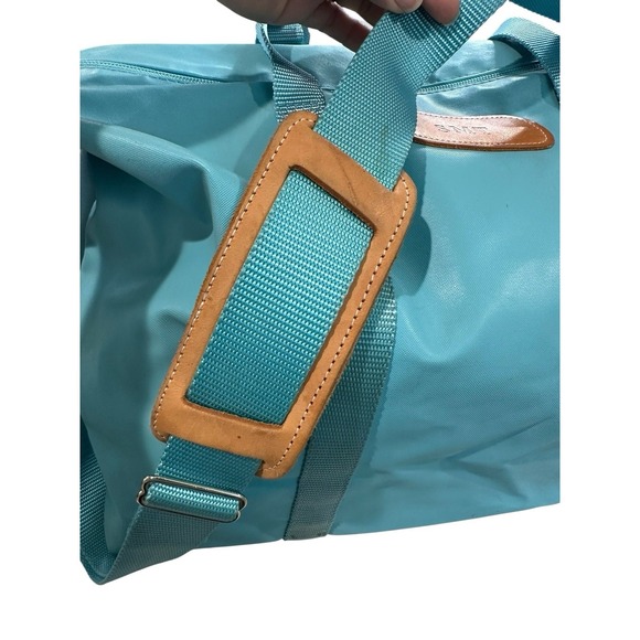 Jon Hart The Weekender Travel Bag Blue Coated Canvas Duffle Tote Luggage - Picture 8 of 11